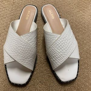 White Aldo Sandals